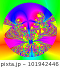 Original handmade artwork (not AI). A unique colourful detailed visualisation of a mathematical object called a fractal. 101942446