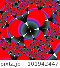 Original handmade artwork (not AI). A unique colourful detailed visualisation of a mathematical object called a fractal. 101942447