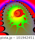 Original handmade artwork (not AI). A unique colourful detailed visualisation of a mathematical object called a fractal. 101942451