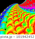 Original handmade artwork (not AI). A unique colourful detailed visualisation of a mathematical object called a fractal. 101942452
