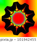 Original handmade artwork (not AI). A unique colourful detailed visualisation of a mathematical object called a fractal. 101942455