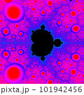 Original handmade artwork (not AI). A unique colourful detailed visualisation of a mathematical object called a fractal. 101942456