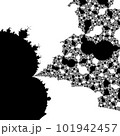 Original handmade artwork (not AI). A unique colourful detailed visualisation of a mathematical object called a fractal. 101942457