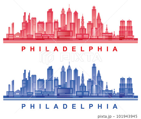 Philadelphia, Pennsylvania skyline. Detailed vector silhouette Philadelphia, Pennsylvania skyline. Detailed vector silhouette 101943945