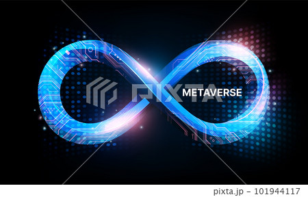 Metaverse technology concept and Virtual space with abstract Infinity Symbol, Futuristic technology background, vector illustration Metaverse technology concept and Virtual space with abstract Infinity Symbol, Futuristic technology background, vector illustration 101944117
