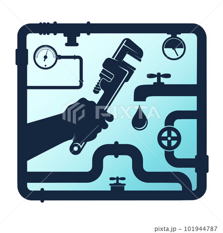 Wrench in hand and plumbing system Wrench in hand and plumbing system 101944787