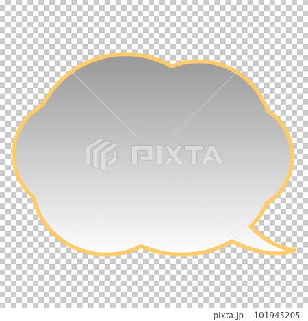 シンプルで使いやすい雲の吹き出し 101945205