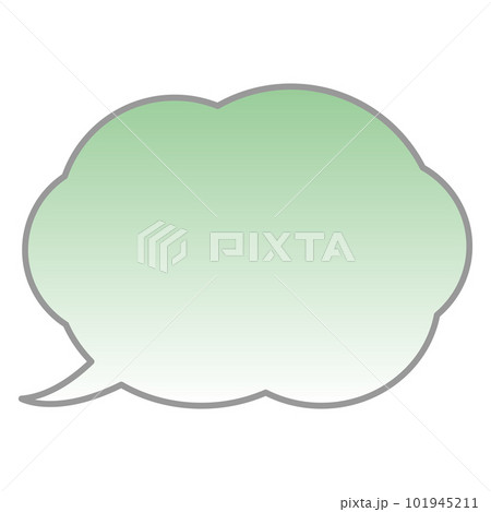 シンプルで使いやすい雲の吹き出し 101945211