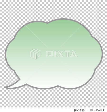 シンプルで使いやすい雲の吹き出し 101945211
