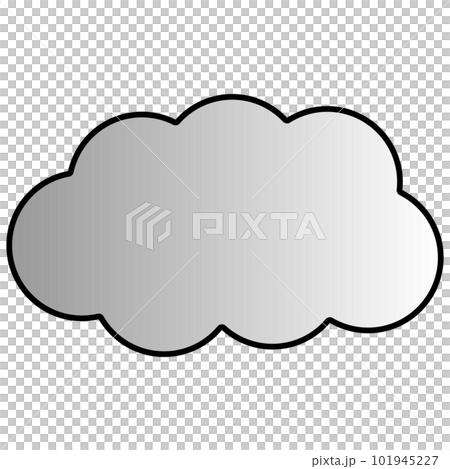 シンプルで使いやすい雲の吹き出し シンプルで使いやすい雲の吹き出し 101945227