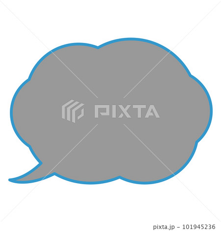 シンプルで使いやすい雲の吹き出し 101945236