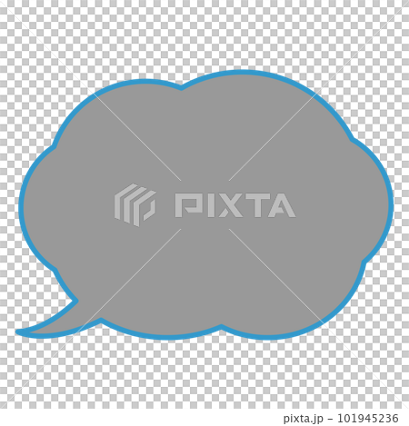 シンプルで使いやすい雲の吹き出し 101945236
