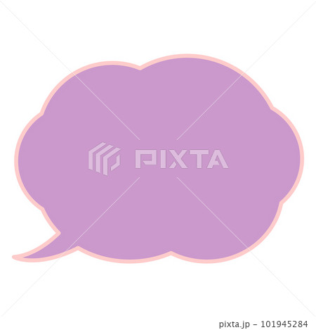 シンプルで使いやすい雲の吹き出し 101945284