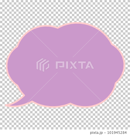 シンプルで使いやすい雲の吹き出し 101945284