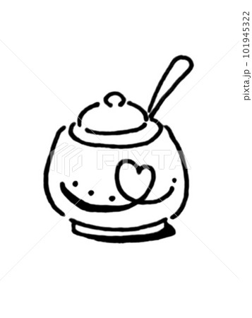カフェのお砂糖(線画) カフェのお砂糖(線画) 101945322