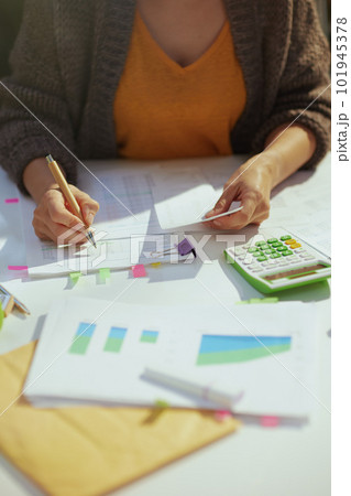 accountant woman working with documents in office accountant woman working with documents in office 101945378