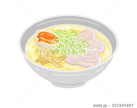 丼に入った、鶏塩ラーメン 丼に入った、鶏塩ラーメン 101945897