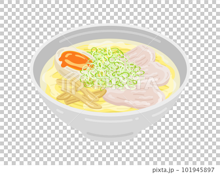 丼に入った、鶏塩ラーメン 丼に入った、鶏塩ラーメン 101945897