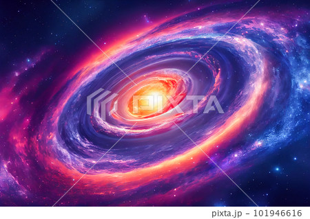 illustration galaxy close-up in space. nebula. Generative AI 101946616
