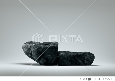 3d presentation pedestal made of natural rock 3d presentation pedestal made of natural rock 101947991