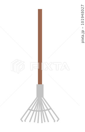 Garden tool-rake, isolated on white background. Vector illustration Garden tool-rake, isolated on white background. Vector illustration 101948027