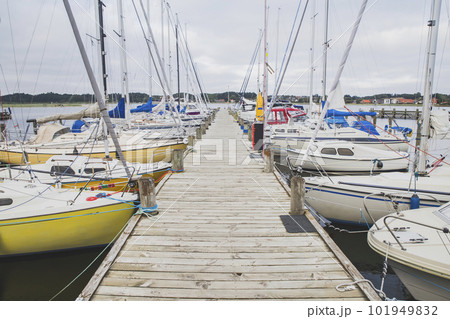 Pier with yachts in Denmark Pier with yachts in Denmark 101949832