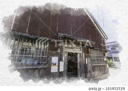 水彩画風　引田　東かがわ手袋ギャラリー　香川県東かがわ市 101952539