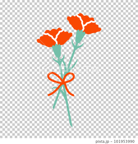 母の日　シンプルなカーネーションのイラスト素材 101953990