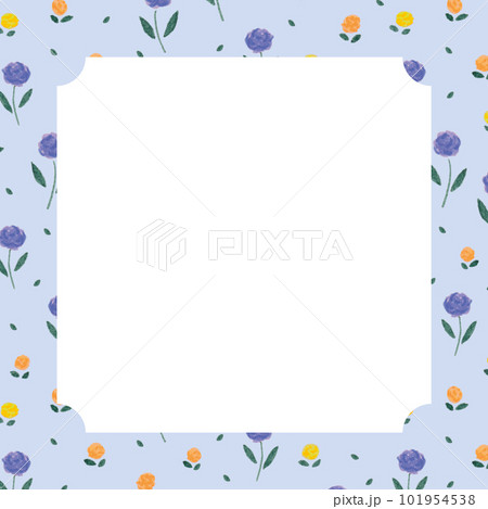 花柄 メッセージカード 101954538