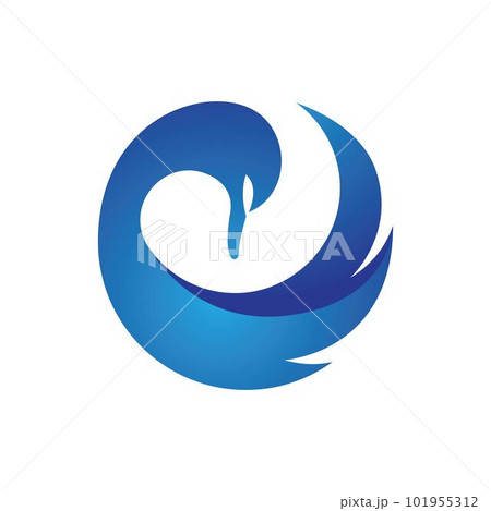 Swan logo images illustration 101955312