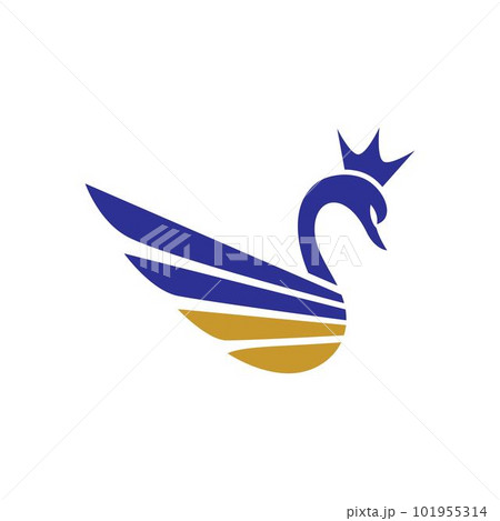 Swan logo images illustration 101955314
