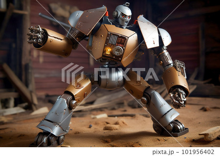 dancing robot. Generative AI 101956402