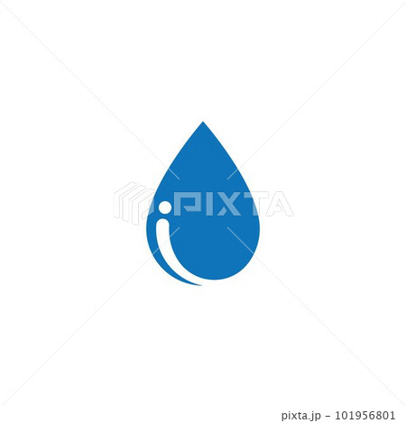 Water drop vector icon 101956801
