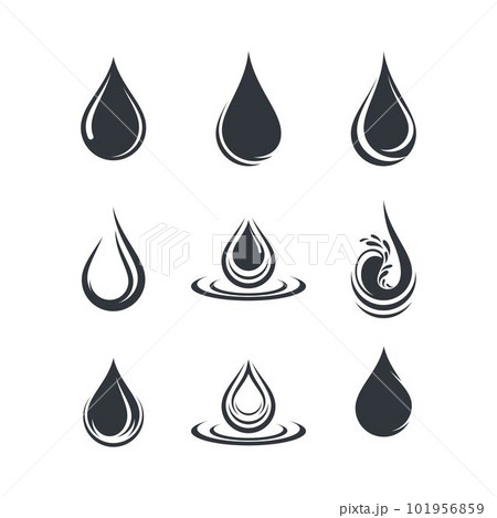 Oil drop icon vector illustration Oil drop icon vector illustration 101956859