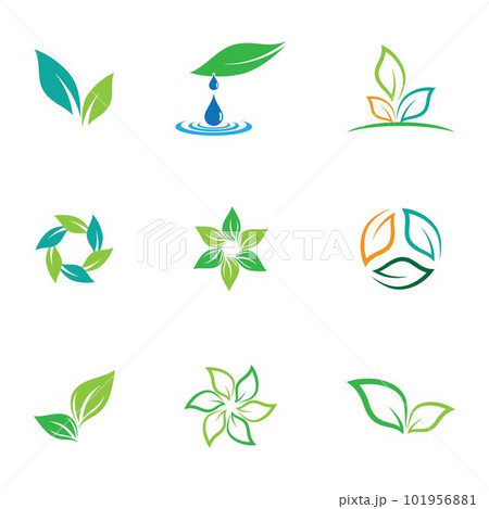 Leaf symbol vector icon Leaf symbol vector icon 101956881
