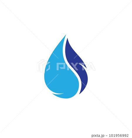 Water drop vector icon 101956992