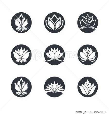 Lotus symbol vector icon 101957005