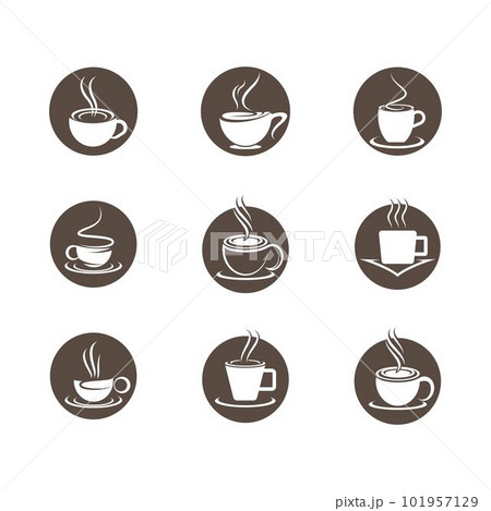 Coffee cup symbol vector icon Coffee cup symbol vector icon 101957129