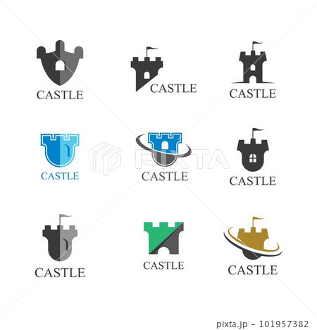 Castle symbol vector icon Castle symbol vector icon 101957382