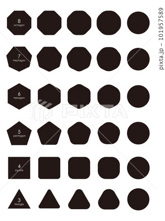 多角形から丸に変形 101957589