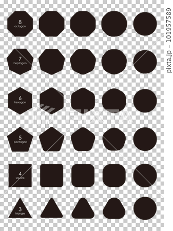 多角形から丸に変形 101957589