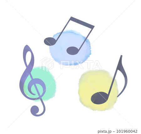 音符 水彩　挿し絵・アイコン 101960042