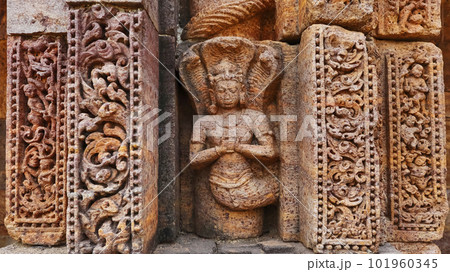 Carving Details and Naga Sculpture, Ratnagiri Buddhist Monastery, Odisha, India. Carving Details and Naga Sculpture, Ratnagiri Buddhist Monastery, Odisha, India. 101960345