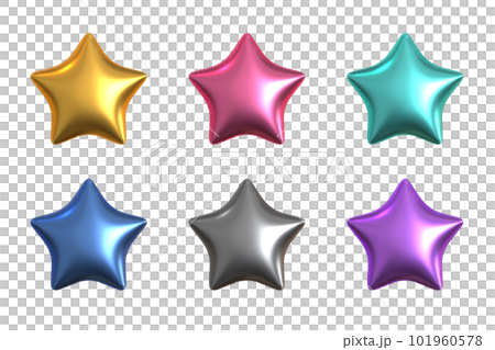 6 color glossy balloon wind star ornament set 6 color glossy balloon wind star ornament set 101960578