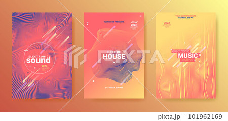 Electronic Dance Music Poster. Techno Party Flyer. Vector Edm 101962169