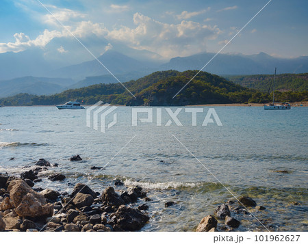 Turkey travel, mediterranean area on warm summer day 101962627