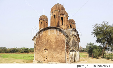 View of Dharmaraj Temple , on the Bank of Kansabati River, Pathra, West Bengal, India. 101962654