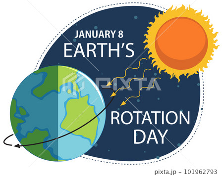 Earth Rotation Day Banner Design Earth Rotation Day Banner Design 101962793