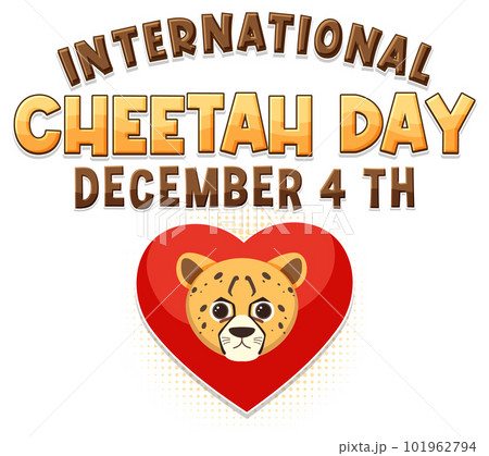International cheetah day poster or banner design 101962794