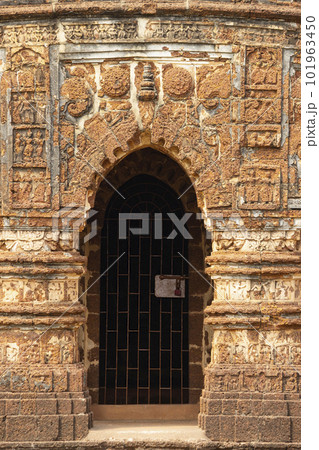 Ancient Carvings on the Radheshyam Temple, West Bengal, India. Ancient Carvings on the Radheshyam Temple, West Bengal, India. 101963450